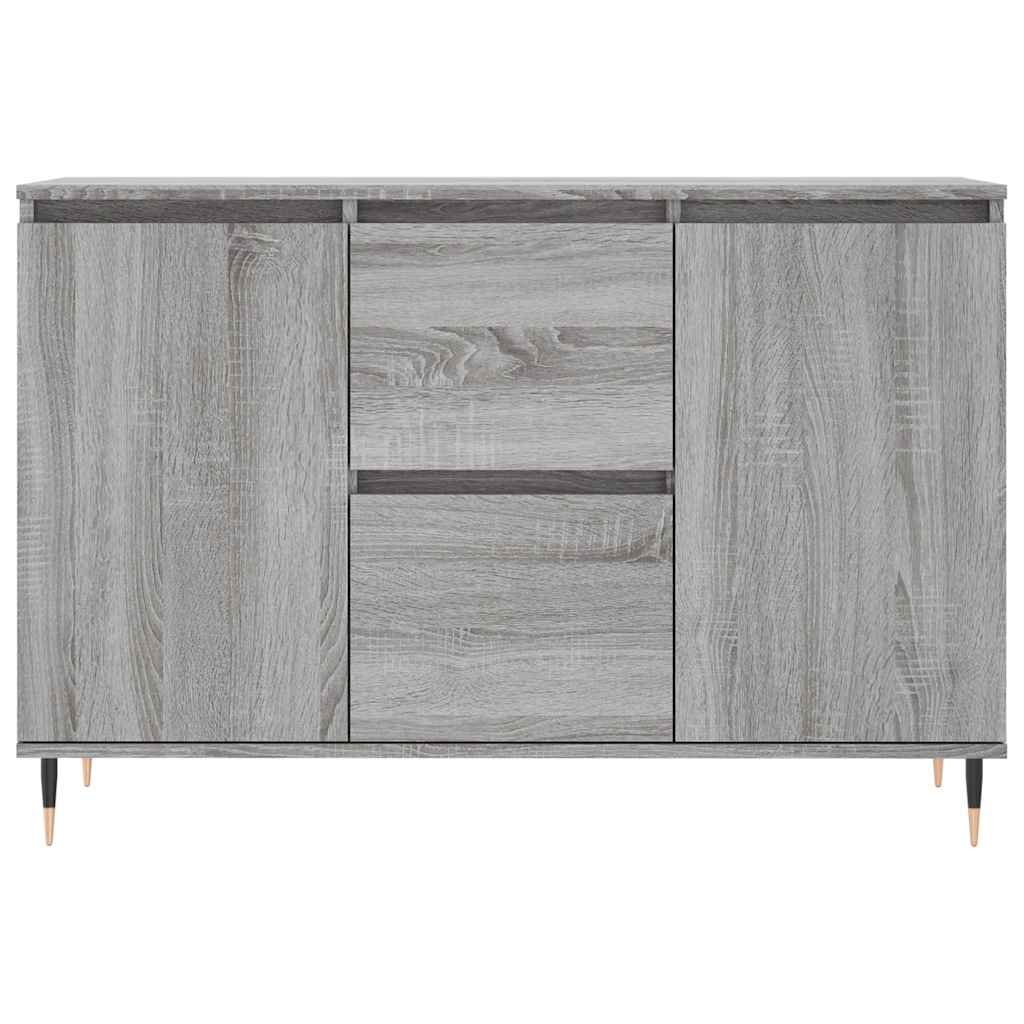 skænk 101,5x35x70 cm konstrueret træ grå sonoma-eg