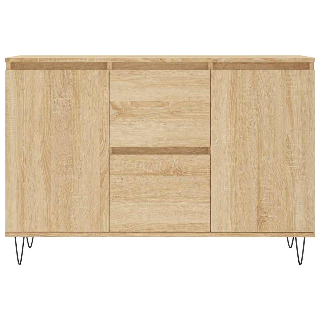 skænk 101,5x35x70 cm konstrueret træ sonoma-eg