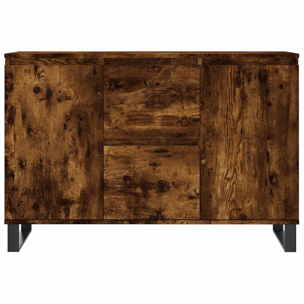 skænk 101,5x35x70 cm konstrueret træ røget egetræsfarve