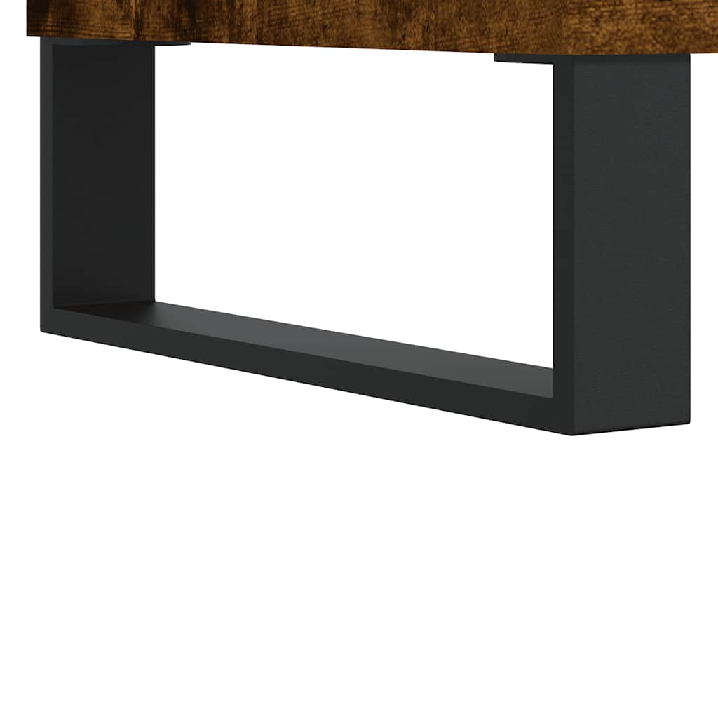 skænk 101,5x35x70 cm konstrueret træ røget egetræsfarve