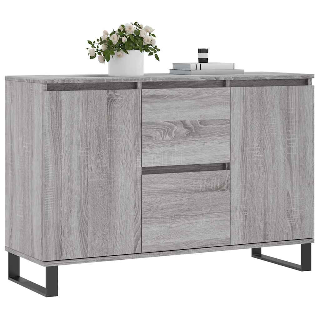 skænk 101,5x35x70 cm konstrueret træ grå sonoma-eg