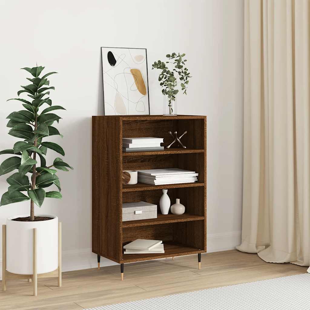 skab 57x35x90 cm konstrueret træ brunt egetræ