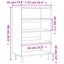 skab 57x35x90 cm konstrueret træ sort