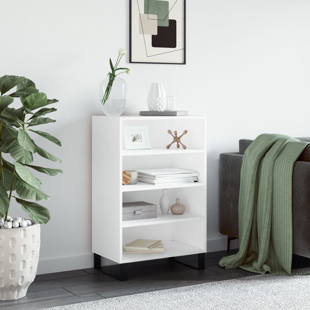 skab 57x35x90 cm konstrueret træ hvid