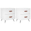 sengeborde 2 stk. 40x35x47,5 cm konstrueret træ hvid