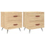 sengeborde 2 stk. 40x35x47,5 cm konstrueret træ sonoma-eg