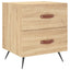 sengeborde 2 stk. 40x35x47,5 cm konstrueret træ sonoma-eg