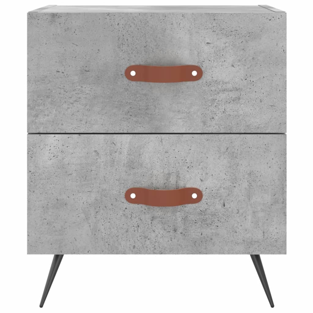sengebord 40x35x47,5 cm konstrueret træ betongrå