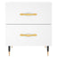 sengeborde 2 stk. 40x35x47,5 cm konstrueret træ hvid