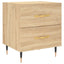 sengebord 40x35x47,5 cm konstrueret træ sonoma-eg