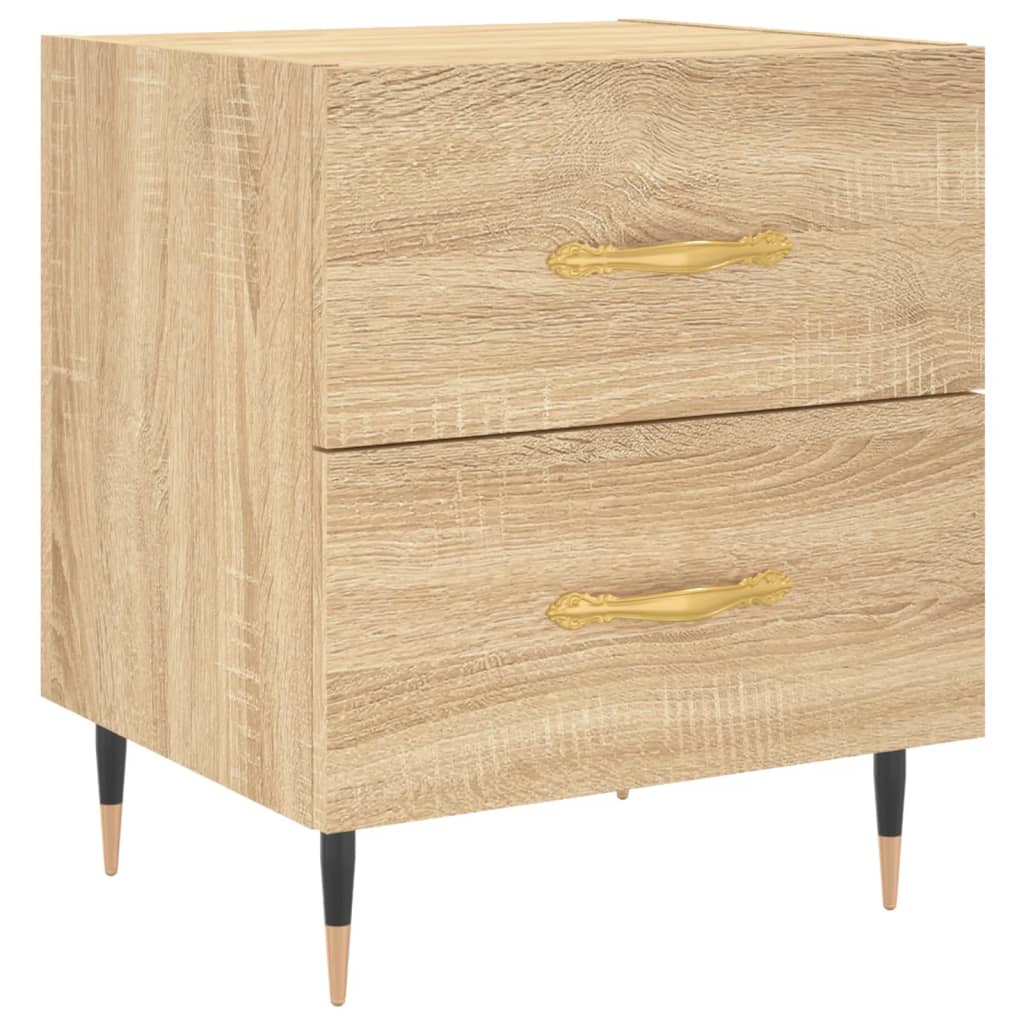 sengebord 40x35x47,5 cm konstrueret træ sonoma-eg