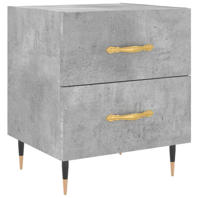 sengebord 40x35x47,5 cm konstrueret træ betongrå