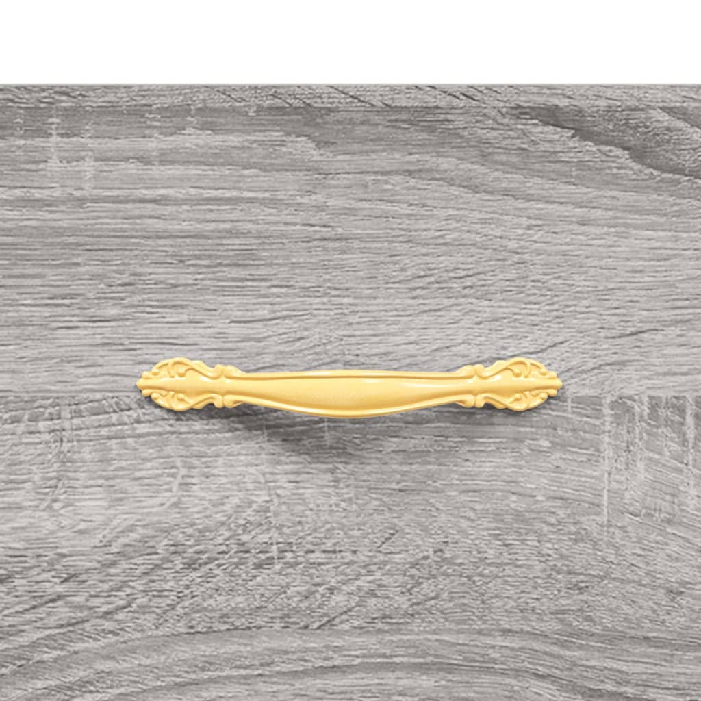 sengeborde 2 stk. 40x35x47,5 cm konstrueret træ grå sonoma-eg