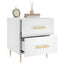 sengeborde 2 stk. 40x35x47,5 cm konstrueret træ hvid