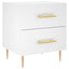sengeborde 2 stk. 40x35x47,5 cm konstrueret træ hvid