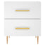 sengeborde 2 stk. 40x35x47,5 cm konstrueret træ hvid