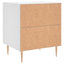 sengeborde 2 stk. 40x35x47,5 cm konstrueret træ hvid