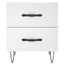 sengeborde 2 stk. 40x35x47,5 cm konstrueret træ hvid
