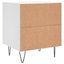 sengeborde 2 stk. 40x35x47,5 cm konstrueret træ hvid