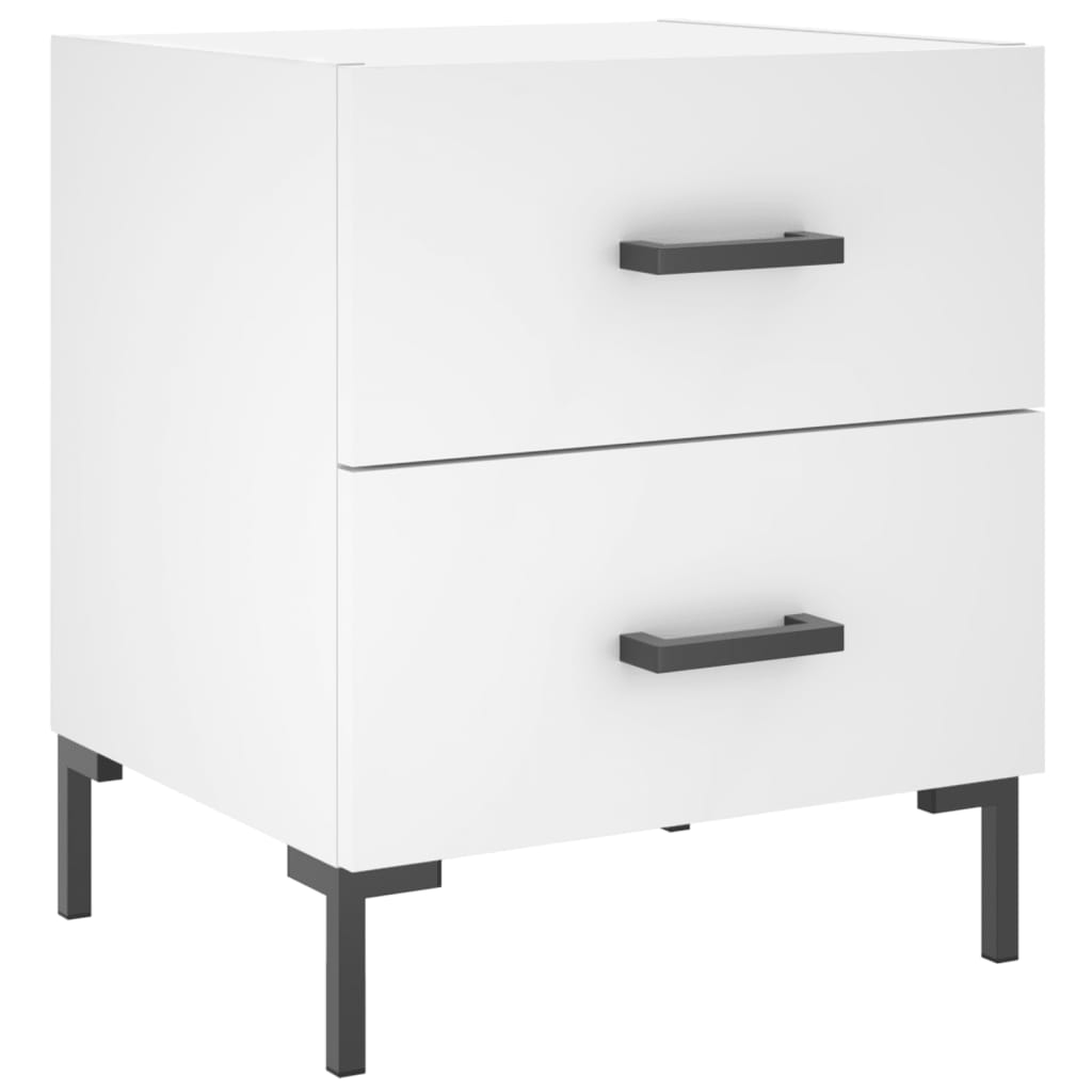 sengebord 40x35x47,5 cm konstrueret træ hvid