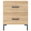 sengebord 40x35x47,5 cm konstrueret træ sonoma-eg