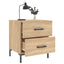 sengeborde 2 stk. 40x35x47,5 cm konstrueret træ sonoma-eg