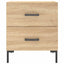 sengeborde 2 stk. 40x35x47,5 cm konstrueret træ sonoma-eg