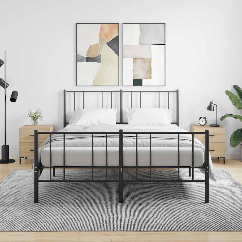 sengeborde 2 stk. 40x35x47,5 cm konstrueret træ sonoma-eg