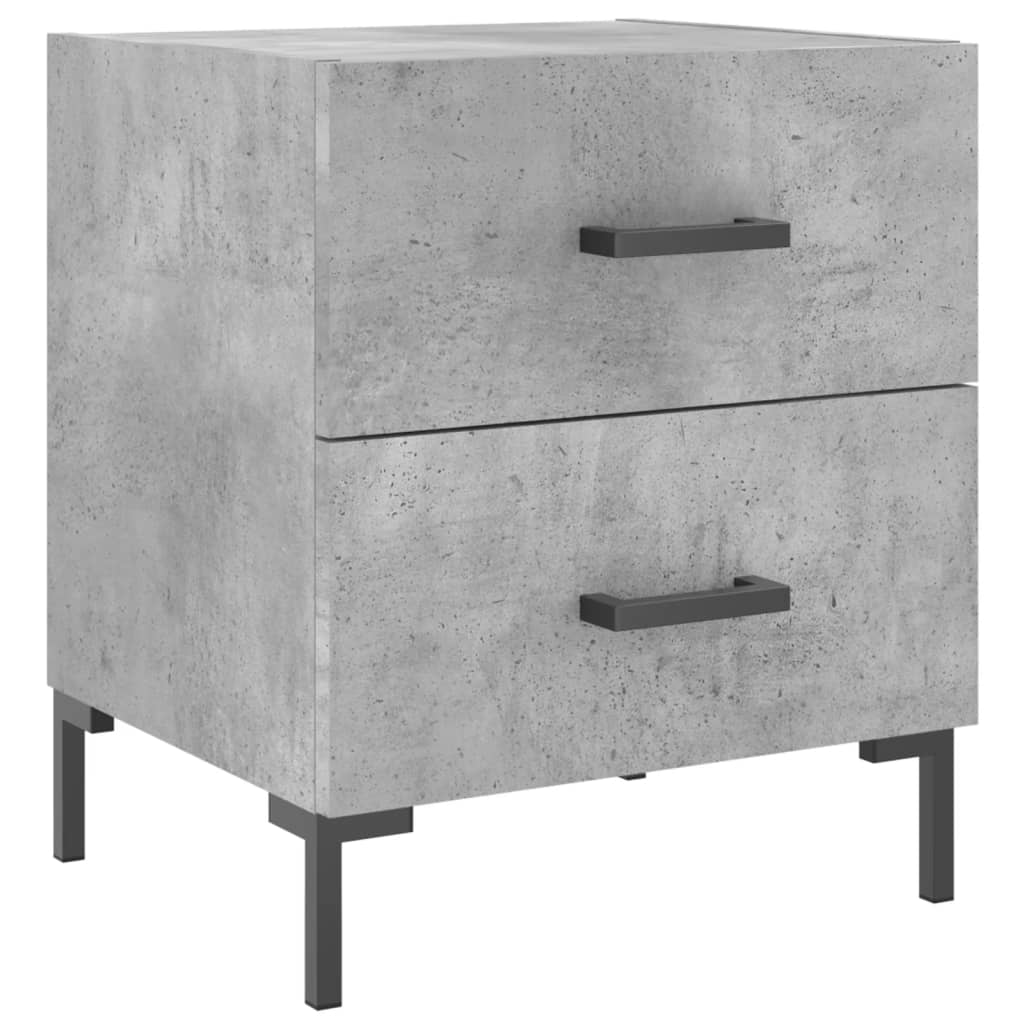 sengebord 40x35x47,5 cm konstrueret træ betongrå