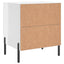 sengeborde 2 stk. 40x35x47,5 cm konstrueret træ hvid højglans