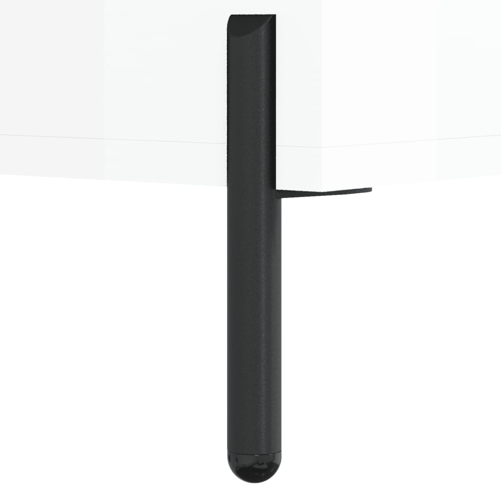 sengeborde 2 stk. 40x35x47,5 cm konstrueret træ hvid højglans