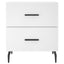 sengeborde 2 stk. 40x35x47,5 cm konstrueret træ hvid