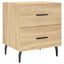 sengebord 40x35x47,5 cm konstrueret træ sonoma-eg