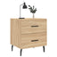sengeborde 2 stk. 40x35x47,5 cm konstrueret træ sonoma-eg