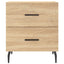 sengeborde 2 stk. 40x35x47,5 cm konstrueret træ sonoma-eg
