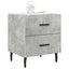 sengeborde 2 stk. 40x35x47,5 cm konstrueret træ betongrå