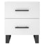 sengeborde 2 stk. 40x35x47,5 cm konstrueret træ hvid