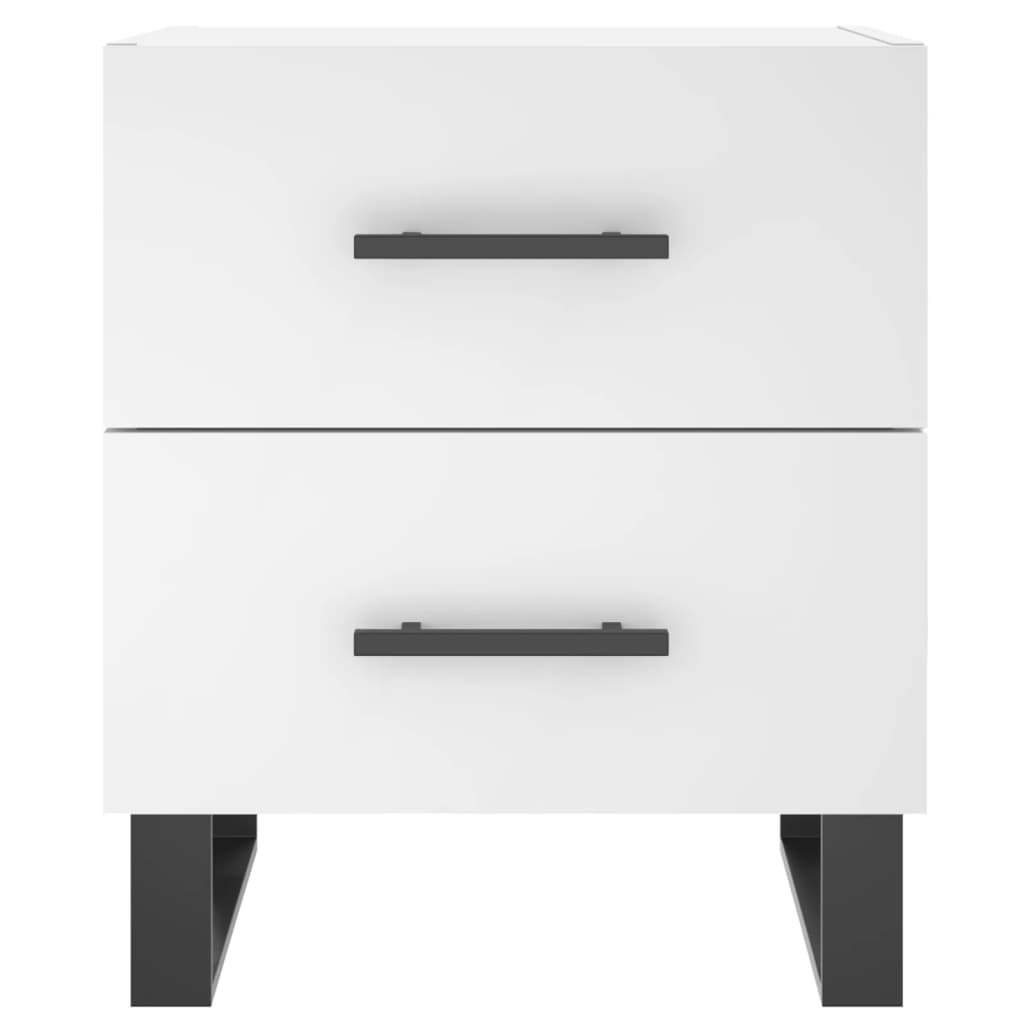sengeborde 2 stk. 40x35x47,5 cm konstrueret træ hvid