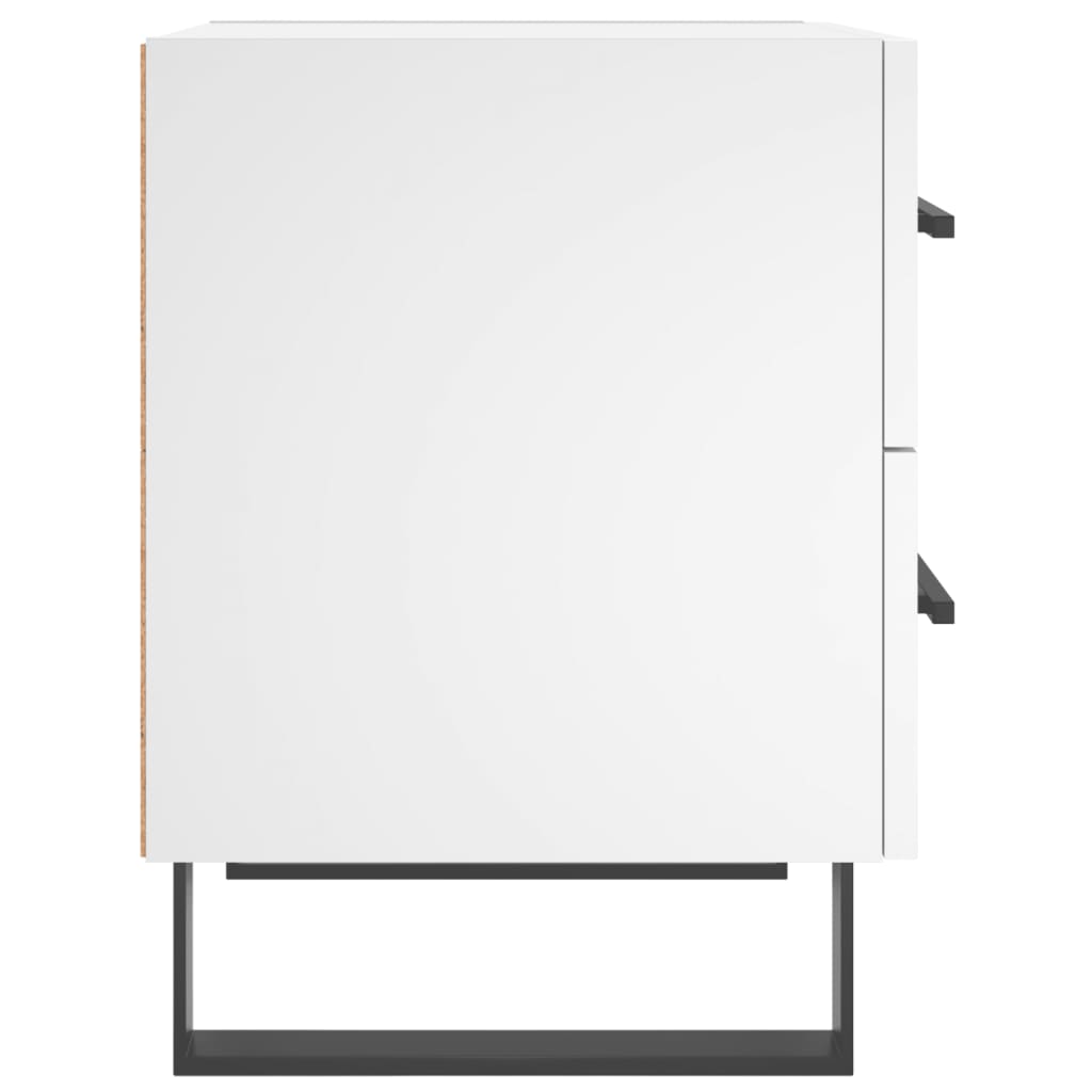 sengeborde 2 stk. 40x35x47,5 cm konstrueret træ hvid