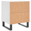 sengeborde 2 stk. 40x35x47,5 cm konstrueret træ hvid