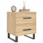 sengebord 40x35x47,5 cm konstrueret træ sonoma-eg