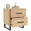 sengebord 40x35x47,5 cm konstrueret træ sonoma-eg