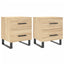 sengeborde 2 stk. 40x35x47,5 cm konstrueret træ sonoma-eg