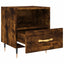 sengeborde 2 stk. 40x35x47,5 cm konstrueret træ røget egetræ