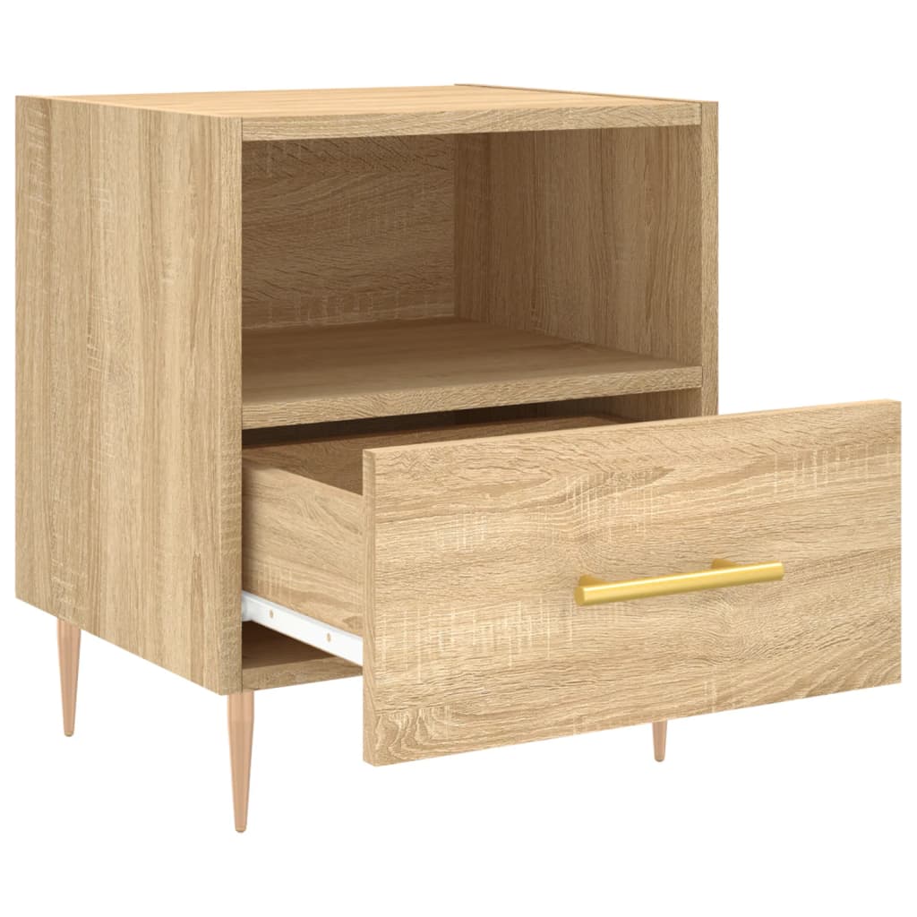 sengebord 40x35x47,5 cm konstrueret træ sonoma-eg