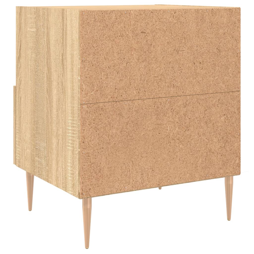 sengebord 40x35x47,5 cm konstrueret træ sonoma-eg