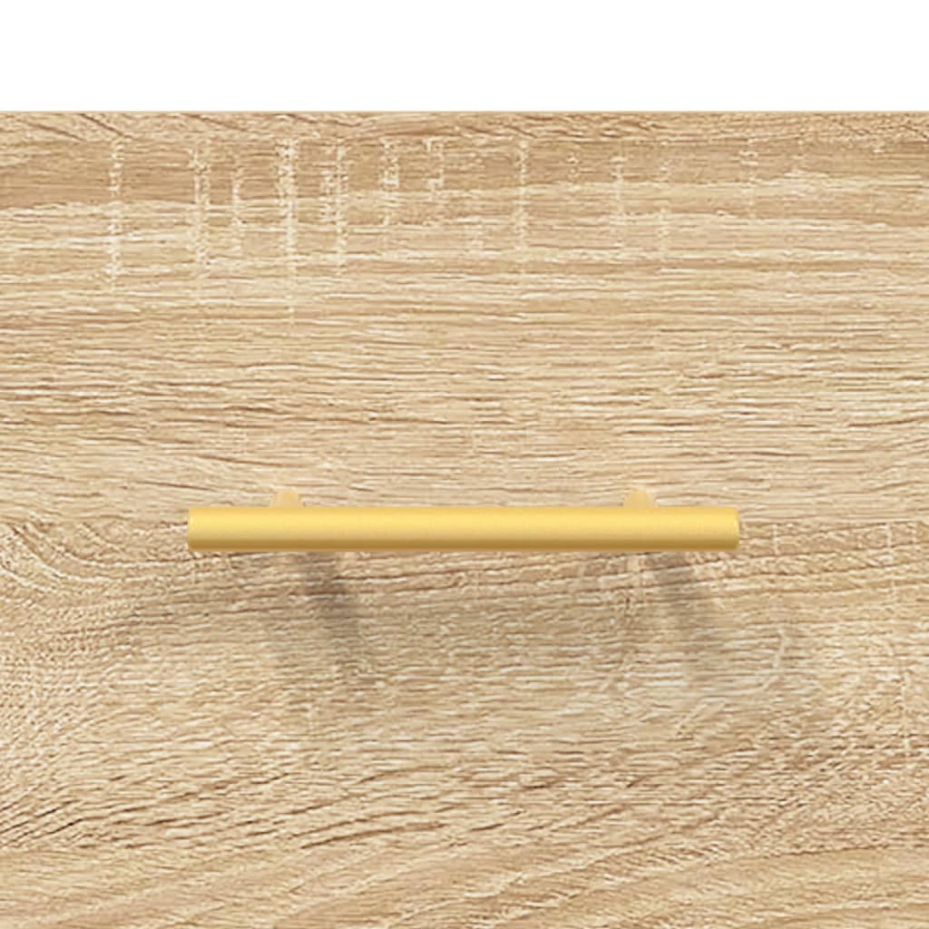 sengeborde 2 stk. 40x35x47,5 cm konstrueret træ sonoma-eg
