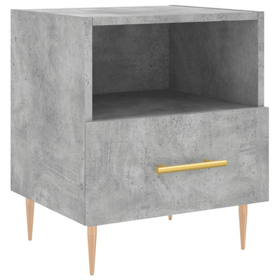 sengebord 40x35x47,5 cm konstrueret træ betongrå