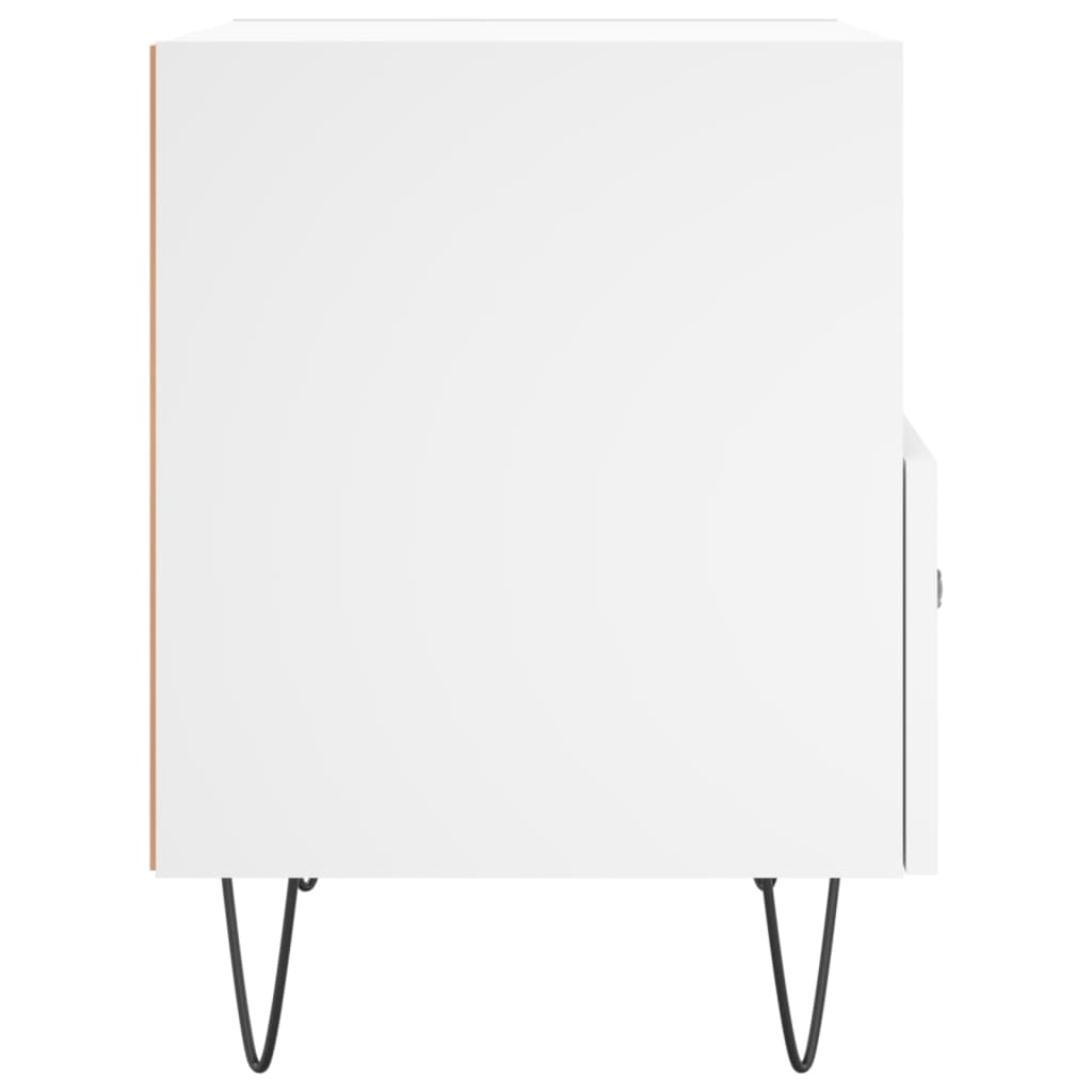 sengebord 40x35x47,5 cm konstrueret træ hvid