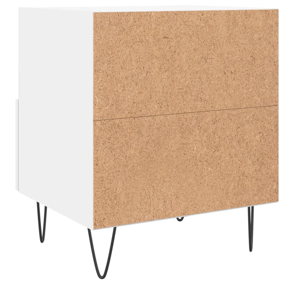 sengebord 40x35x47,5 cm konstrueret træ hvid
